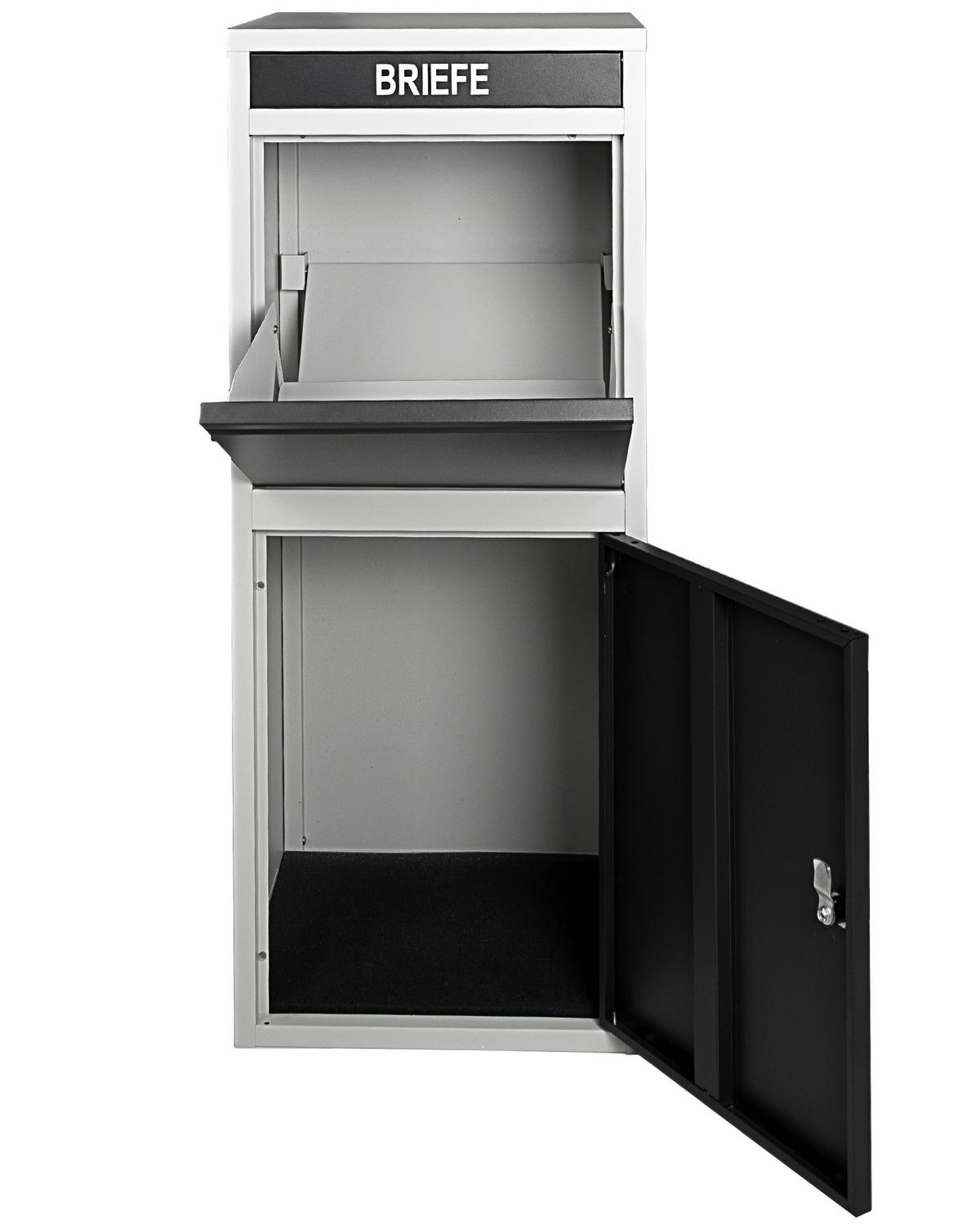 Paketbox Mit 2 Schlüsseln H: 103 Cm - Schwarz/Grau, Basics, Metall (41/103/38cm)