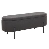 TRUHENBANK Anthrazit B: 110 cm - Anthrazit/Schwarz, MODERN, Textil (110/44/40cm) - Livetastic