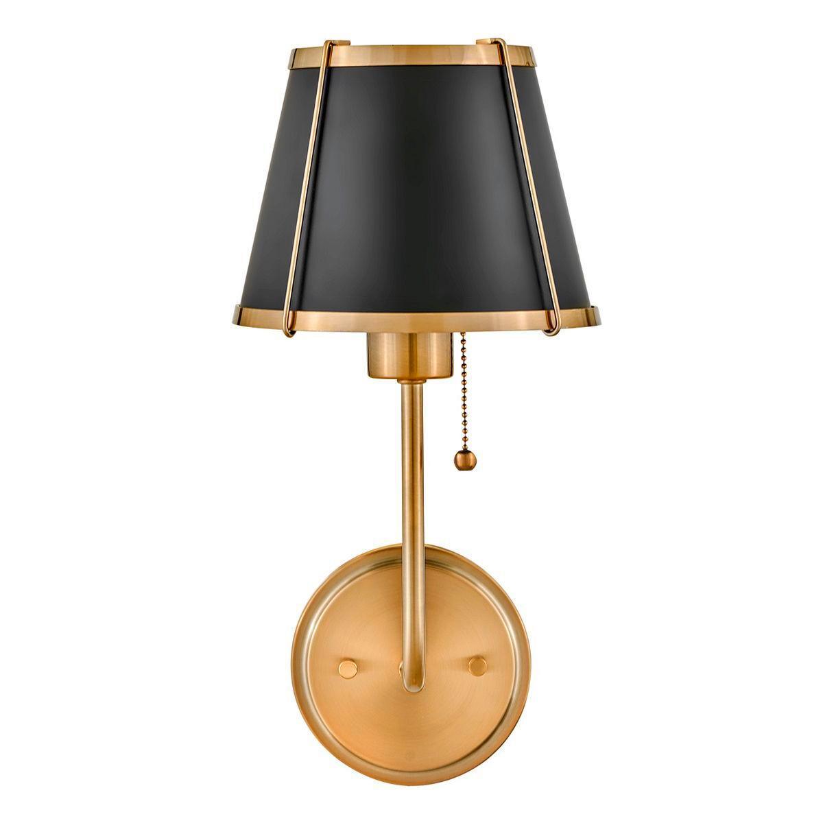Falilámpa Hk-Clarke1-Br-Bk - fekete/aranyszínű, Konventionell, fém (40/18,4/22,2cm) - Elstead Lighting