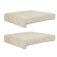Bankkissen 2-Tlg. Set Cord, Beige, LxB: 40x35/38 cm - Beige, Basics, Textil (40/35/38/5/8cm)