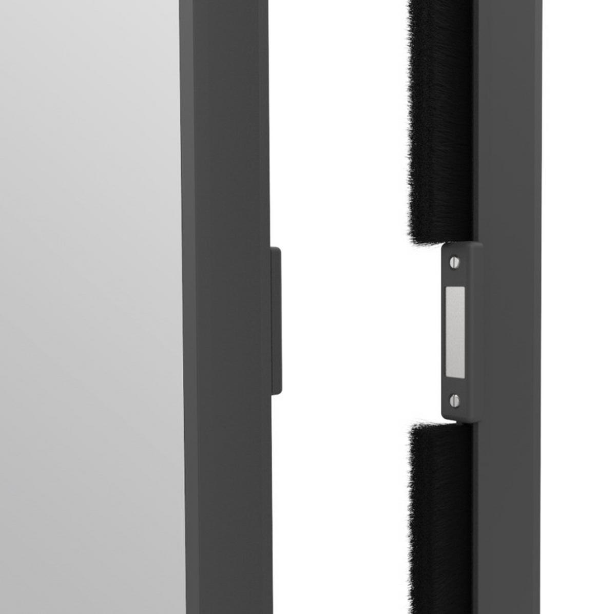 Fliegengitter Tür 100x210 Cm Anthrazit - Anthrazit, Basics, Metall (100/210cm)