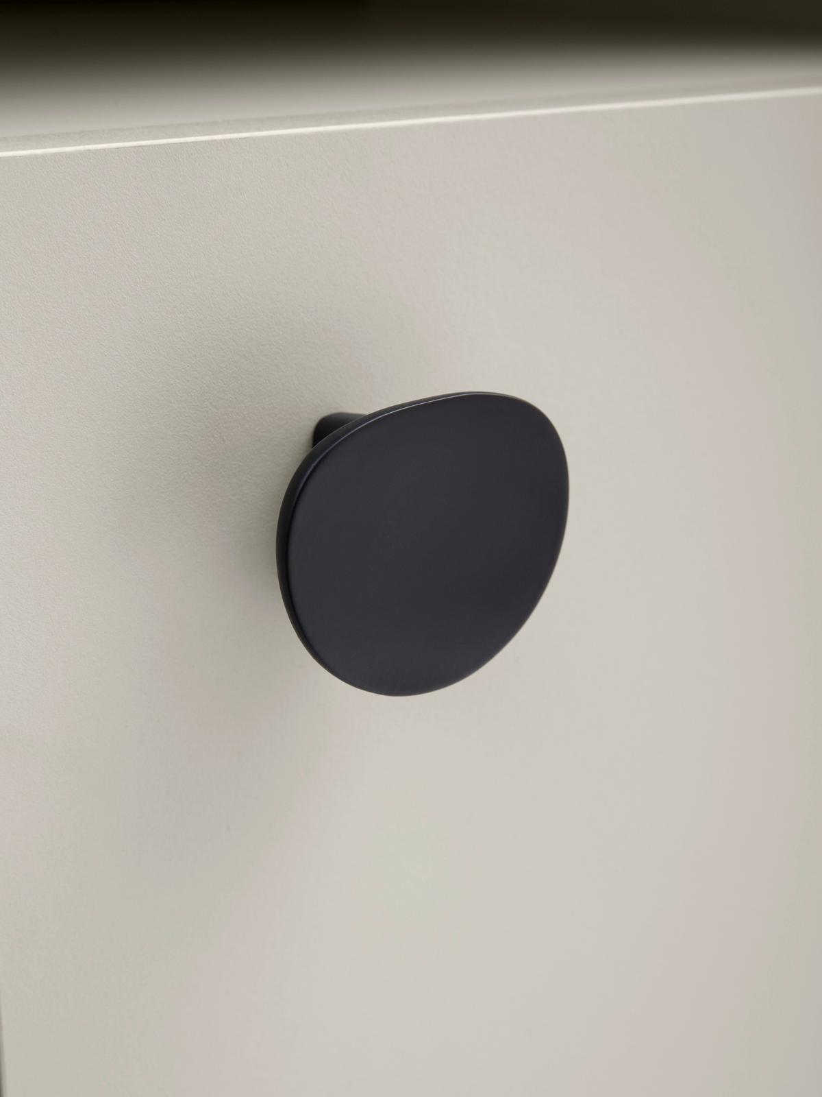 Highboard Edda, Beige B: 60,2 Cm - Beige/Schwarz, Design, Holzwerkstoff (60,2/103,4/33,05cm) - MID.YOU