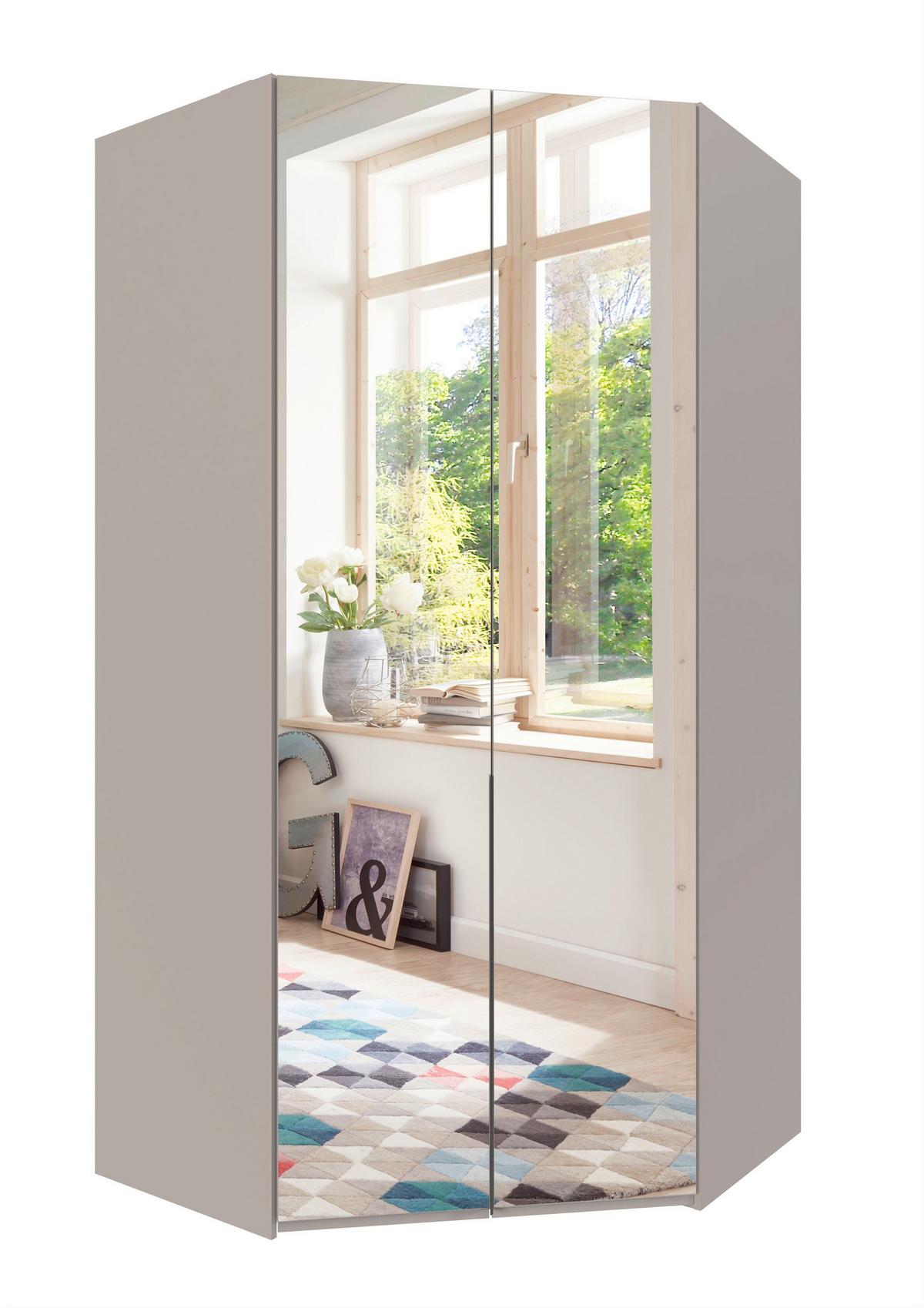 Šatní skříň NEW YORK - šedá/černá, Konvenční, kov/kompozitní dřevo (120/236/120cm) - Premium Living