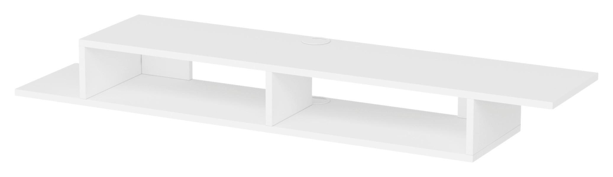 Wandboard Artemis TV-Wandregal - Weiß, Design, Holzwerkstoff (149/16,4/29,6cm) - Livetastic