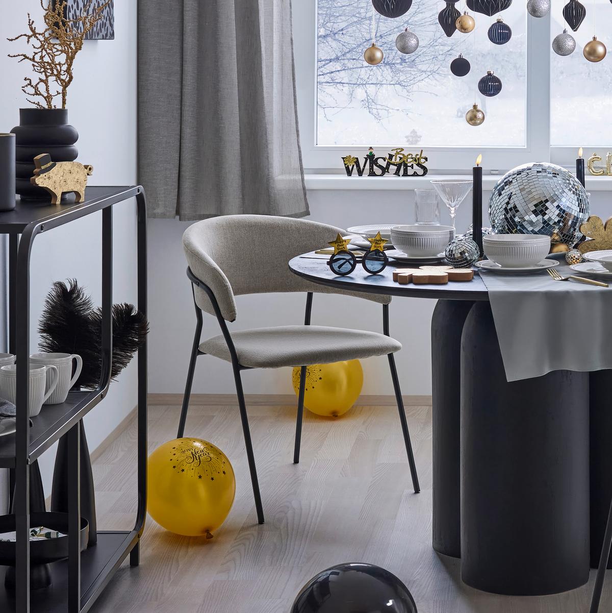 Dekorační látka Viola, 35/180cm, stříbrná - barvy stříbra, Konvenční, textil (35/180cm) - Modern Living