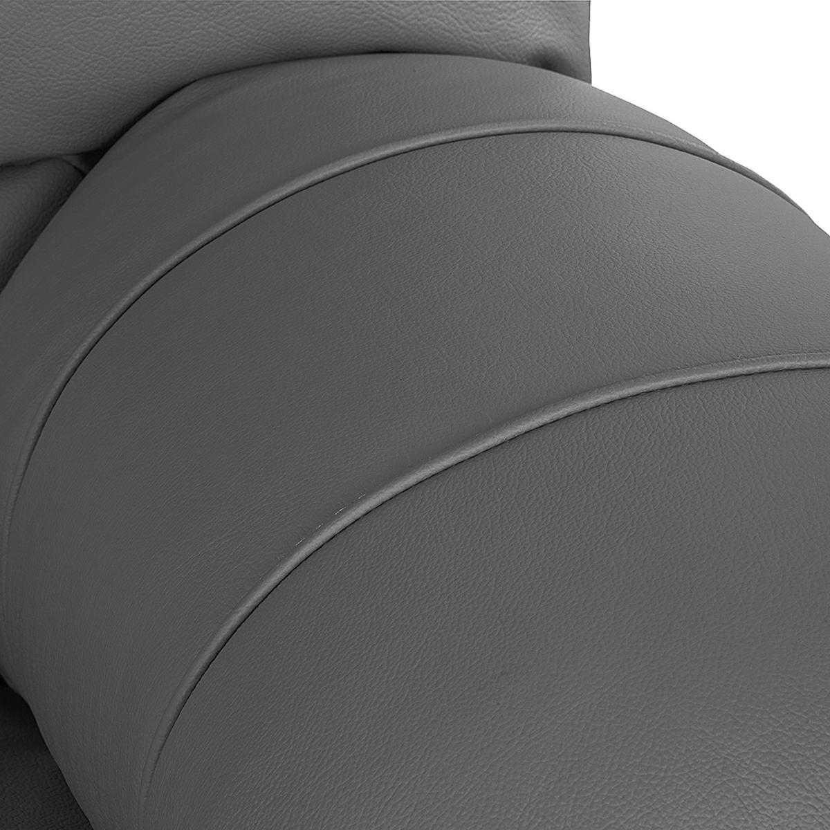 2-Sitzer-Sofa Oslo Beige B: 150 cm - Anthrazit/Schwarz, Design, Leder (150/92/85cm) - Livetastic