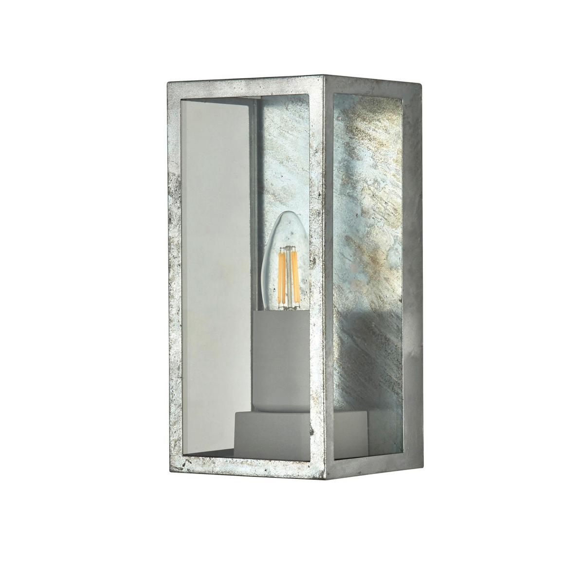 Außenwandleuchte Box Ll Outdoor 90151si - Silberfarben, Basics, Glas/Metall (11.3/23.6cm)