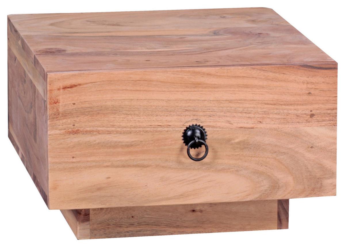 Nachtkästchen Akazie Massiv H: 25 Cm Mumbai - Akaziefarben, KONVENTIONELL, Holz (40/25/40cm) - MID.YOU