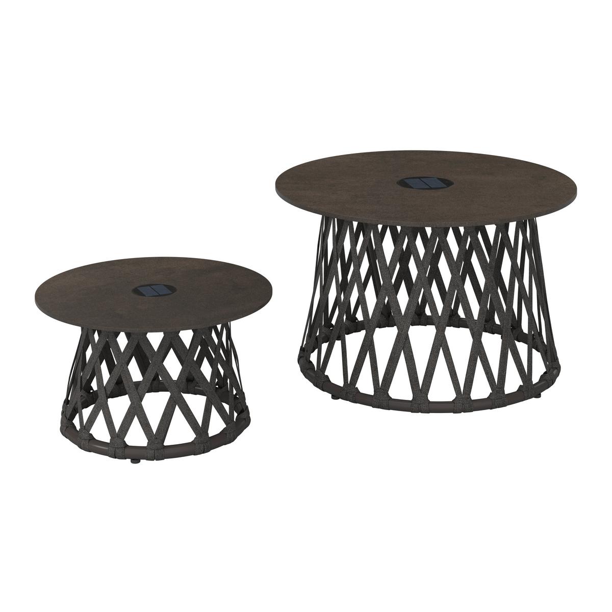 TERASOVÁ SEDACIA SÚPRAVA ELEA - antracitová/tmavosivá, Modern, kov/textil (234/74/77cm) - Bessagi Garden
