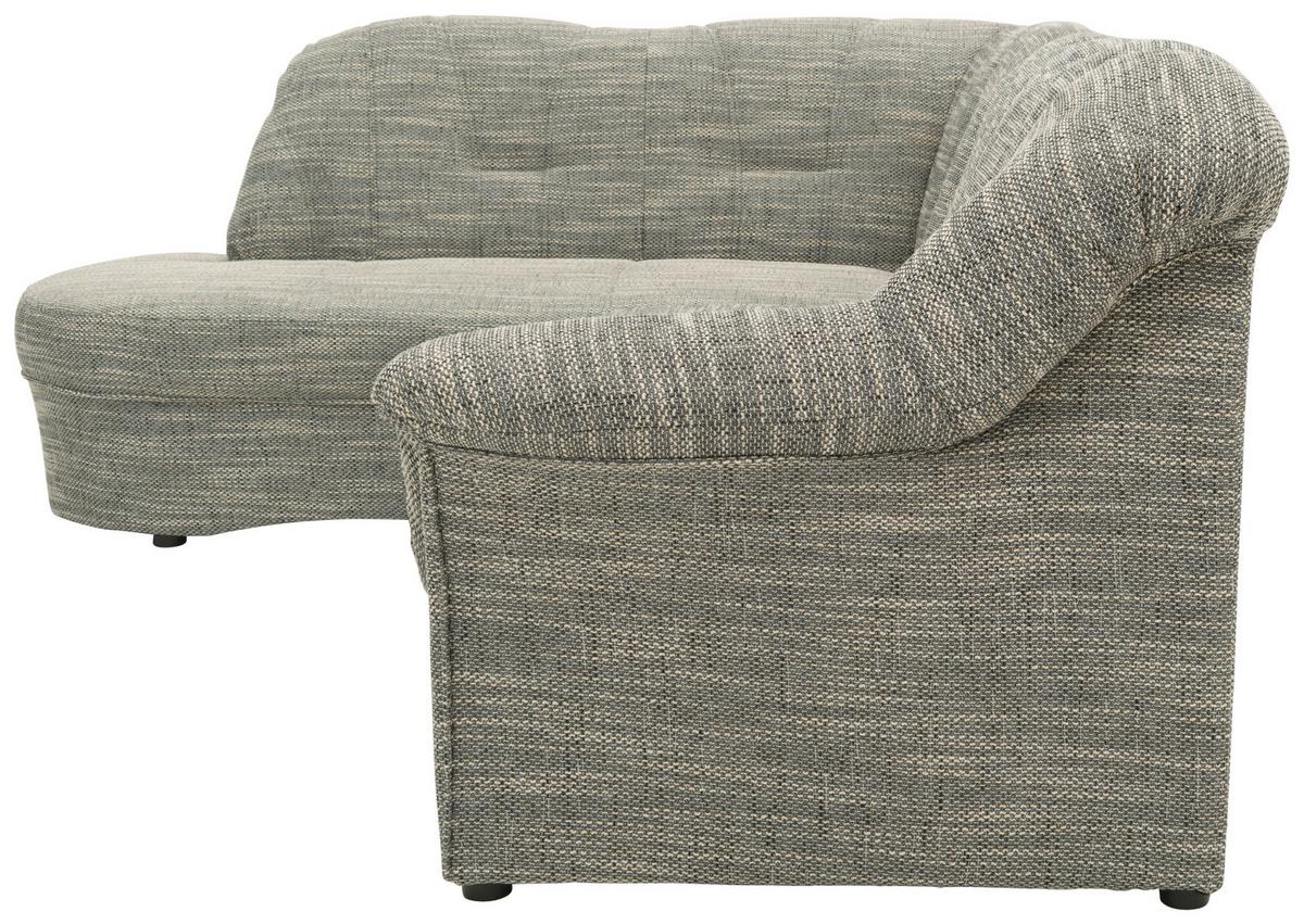 Ecksofa Papenburg Grau/weiß - Schwarz/Weiß, KONVENTIONELL, Textil (180/243cm) - MID.YOU