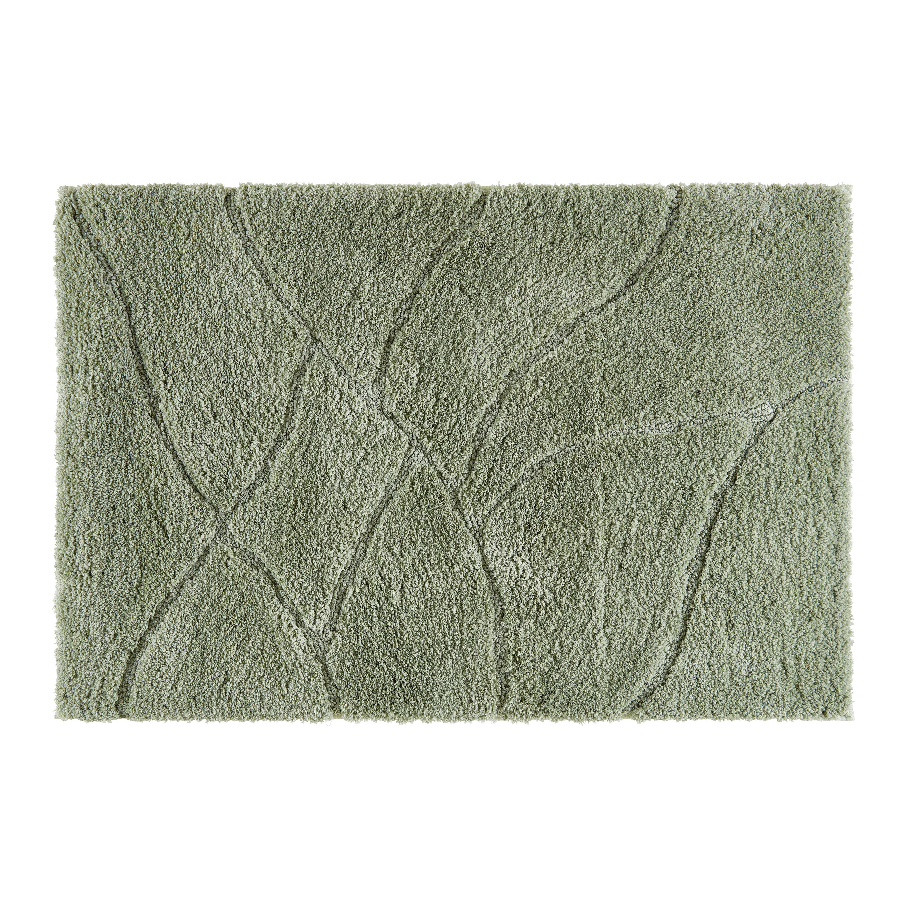 Kúpeľňová predložka Leave, 60/90cm, svetlozelená - svetlozelená, Modern, textil (60/90cm) - Modern Living