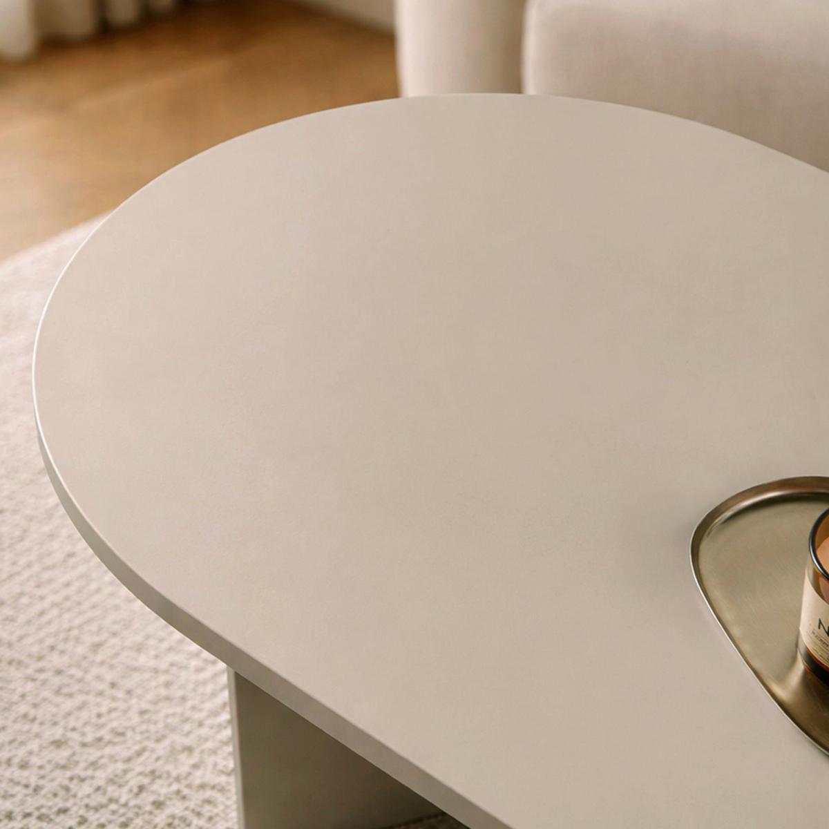 Couchtisch Sable Creme B: 119cm - Creme, Design, Holzwerkstoff (119/40/60cm) - MID.YOU