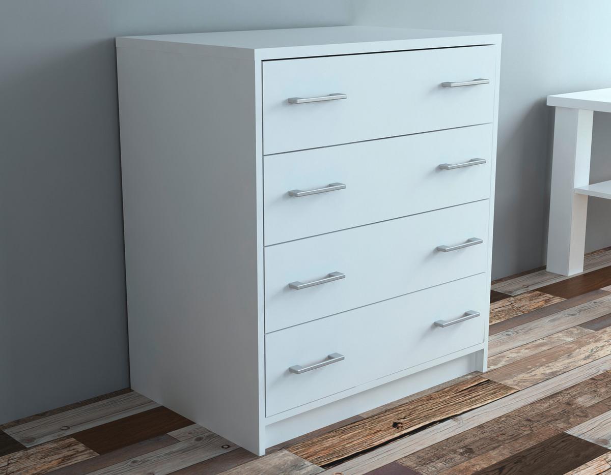 KOMODA ZORA -BP- - biela, Modern, kompozitné drevo/plast (75/85/50cm)