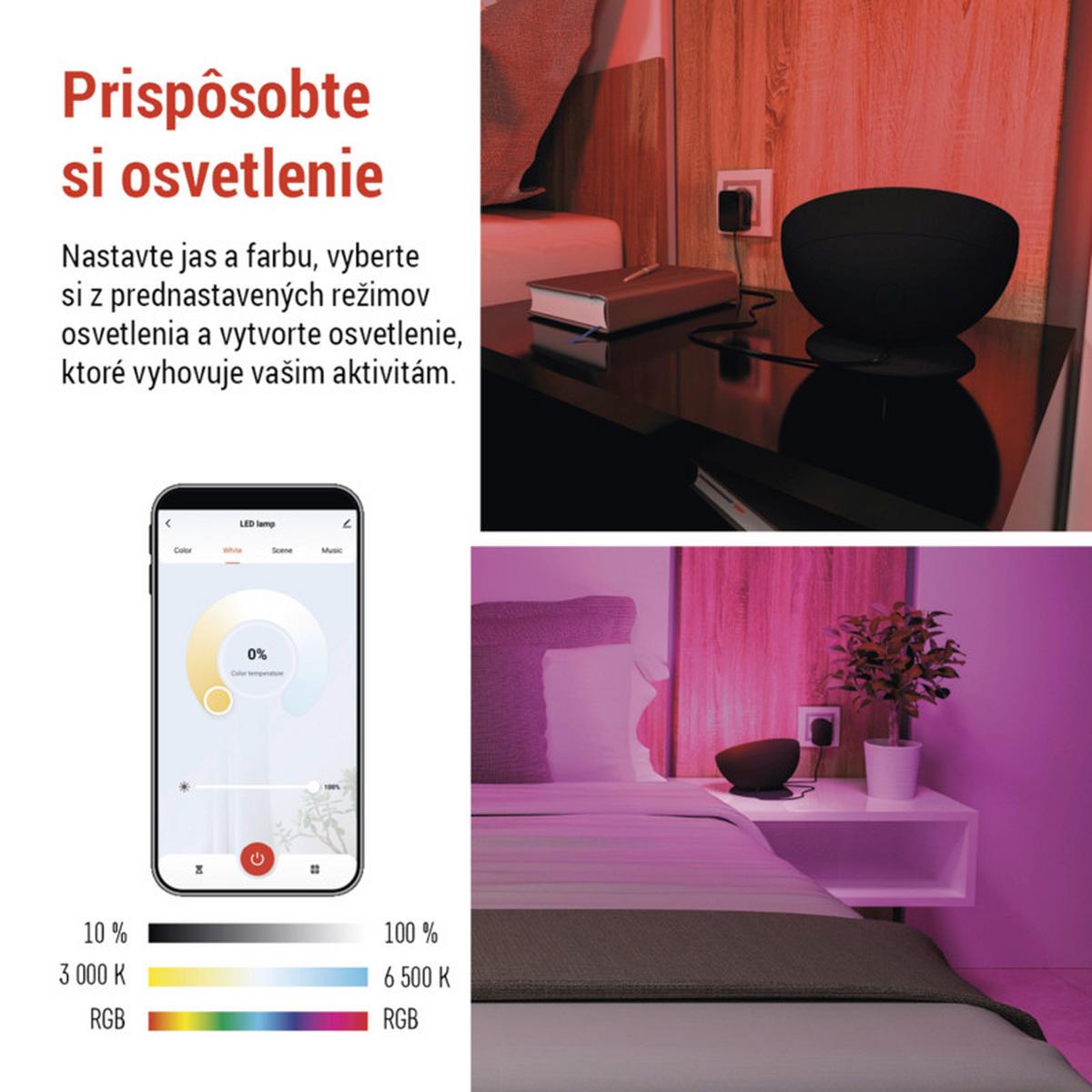 DEKORAČNÉ LED SVIETIDLO GOSMART - čierna, Modern, plast (17.5/17.5/9.2cm)