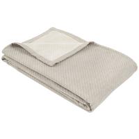 Kuscheldecke Hellgrau/ Naturfarben 140x200 cm - Hellgrau/Naturfarben, KONVENTIONELL, Textil (140/200cm) - Ibena