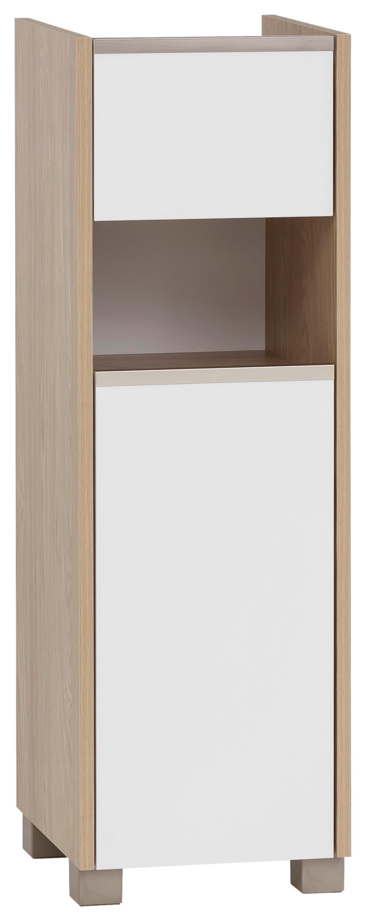 Unterschrank Juba U 300 - Eichefarben/Weiß, MODERN, Holzwerkstoff (30,2/94,7/33cm) - MID.YOU