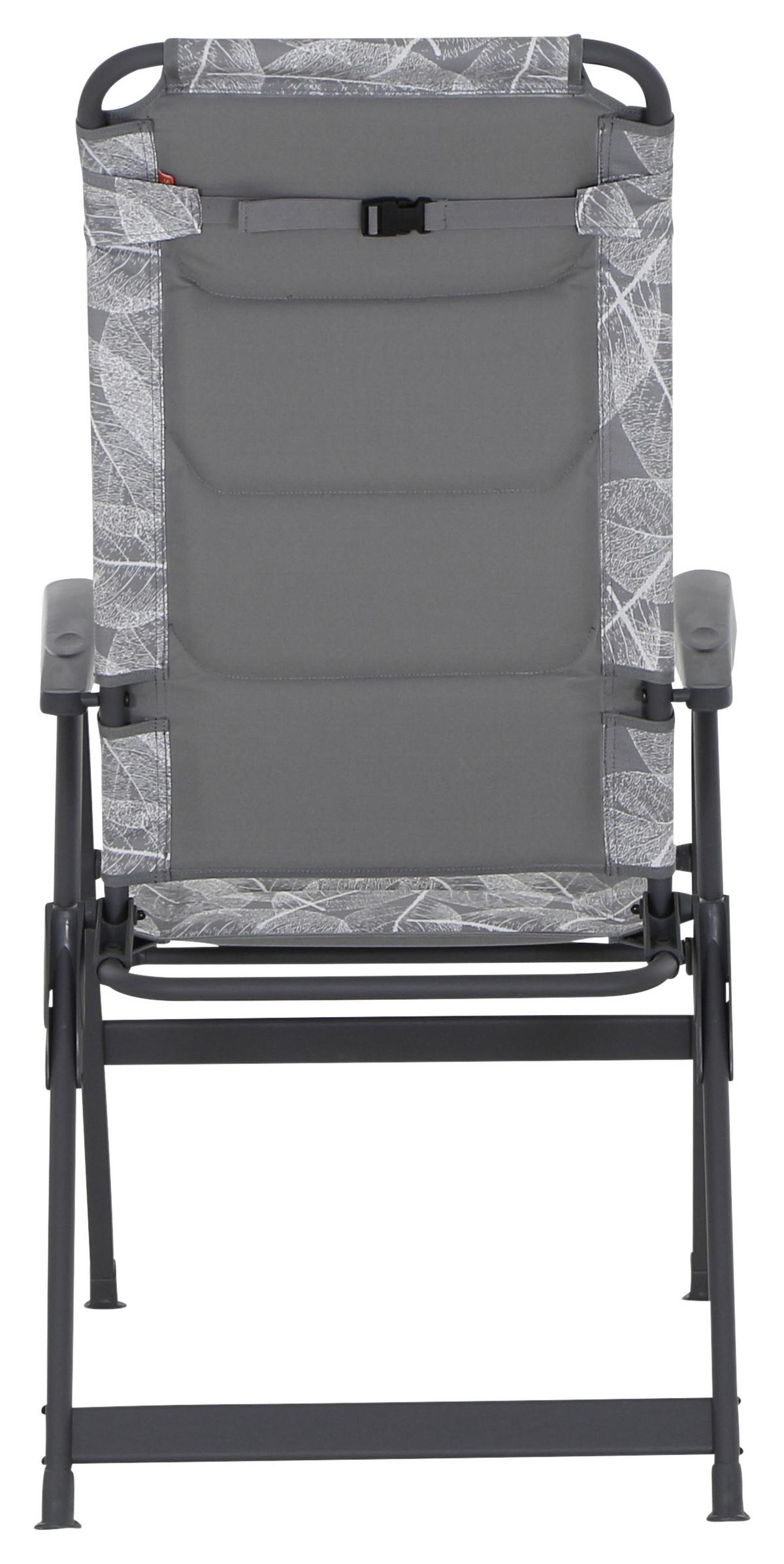 Campingsessel Klappbar Mit Armlehnen + Kopfpolster - Anthrazit/Grau, KONVENTIONELL, Textil/Metall (61/121/68cm) - Siena Garden