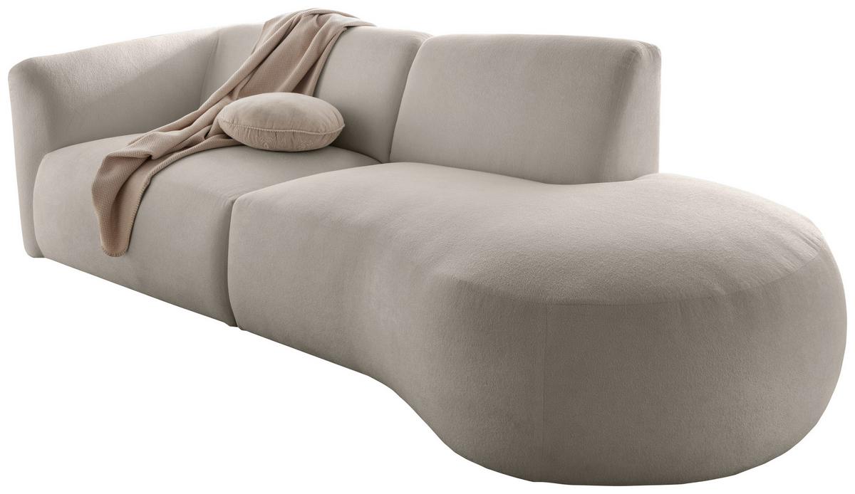 Ecksofa Jesi, Taupe S: 238x107 Cm - Taupe/Schwarz, MODERN, Textil (238/107cm) - Livetastic