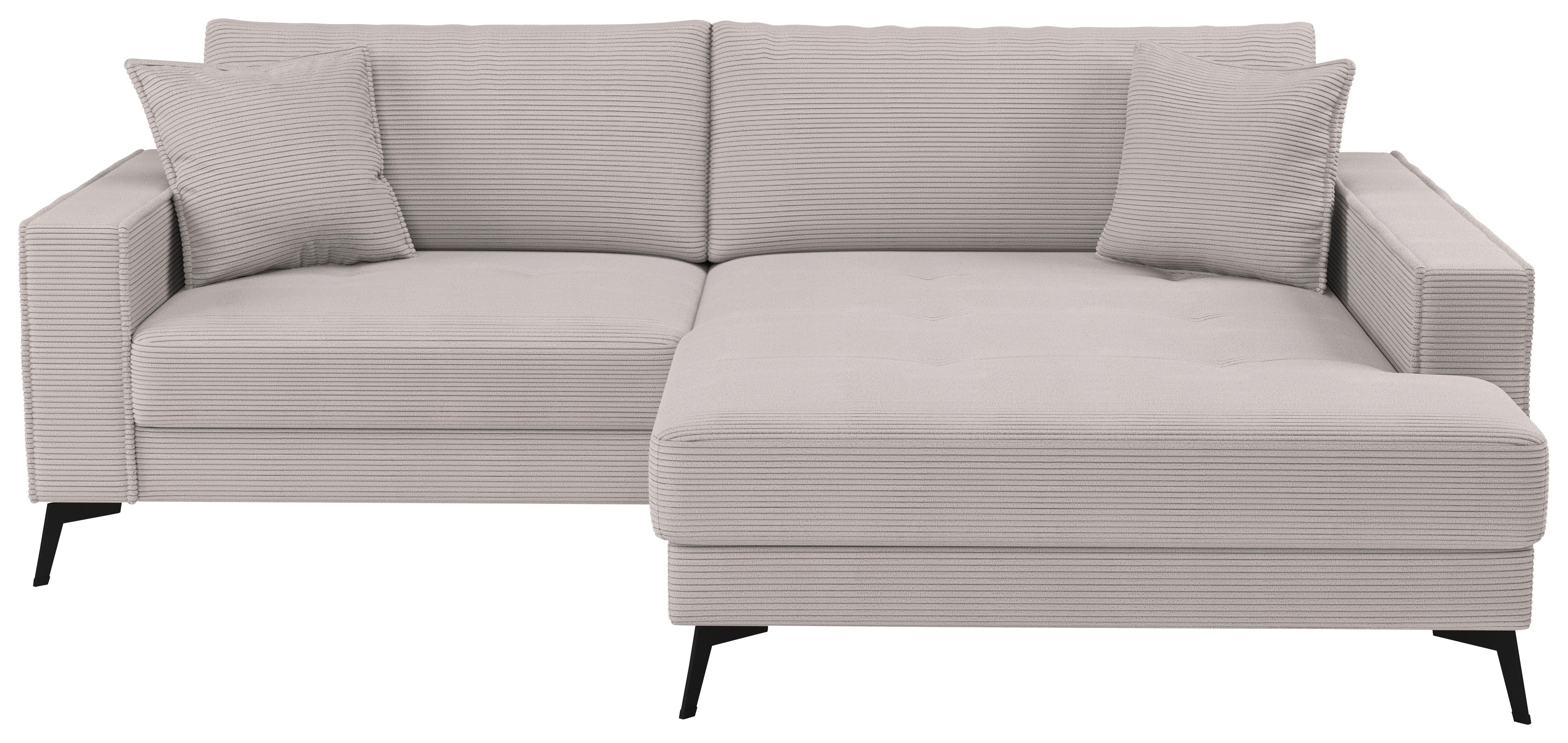 Ecksofa Ted Graubraun S: 228x174 cm