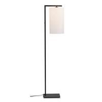 Stehlampe Boston Schwarz/ Weiß 1-Flammig - Schwarz/Weiß, Basics, Textil/Metall (35/160/35cm) - It's about Romi