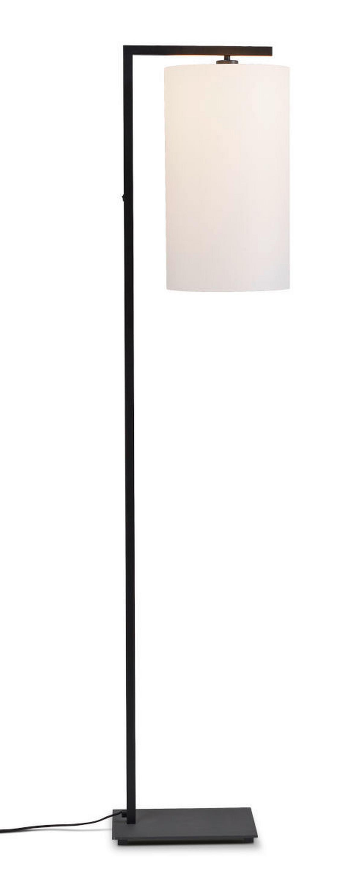 Stehlampe Boston Schwarz/ Weiß 1-Flammig - Schwarz/Weiß, Basics, Textil/Metall (35/160/35cm) - It's about Romi
