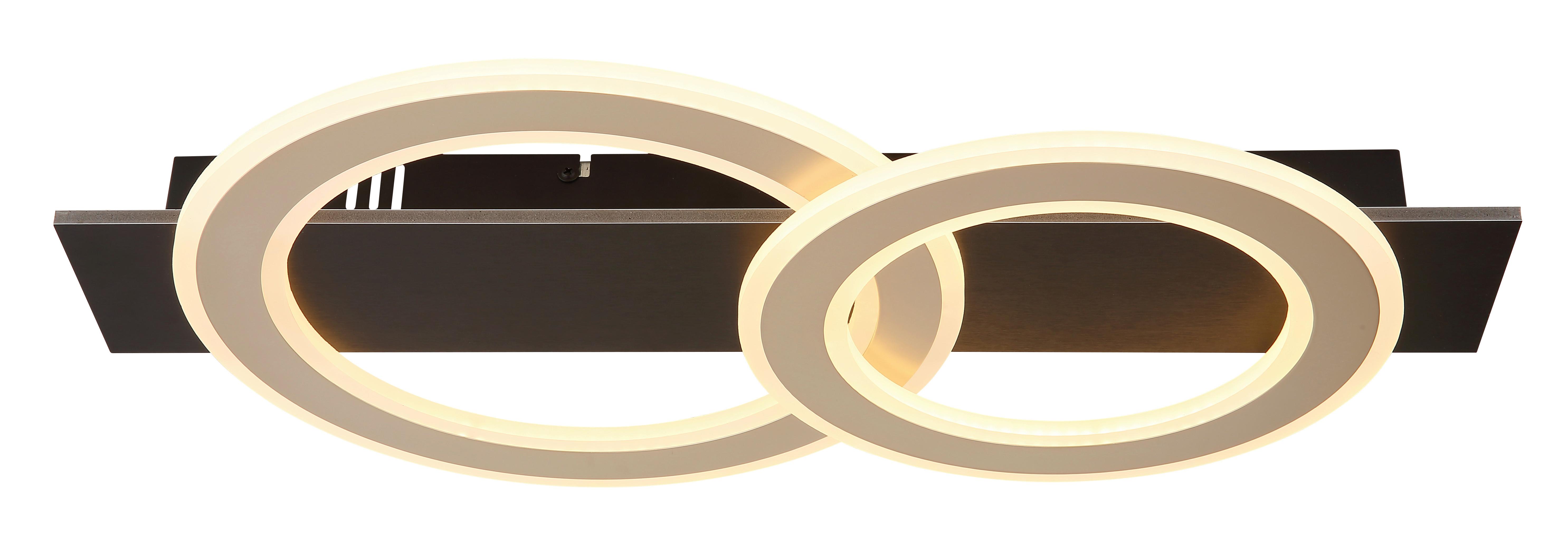 LED-Deckenleuchte 48034a-40 Jayden - Champagner/Dunkelbraun, Design, Holzwerkstoff/Kunststoff (63/35/7cm) - Globo