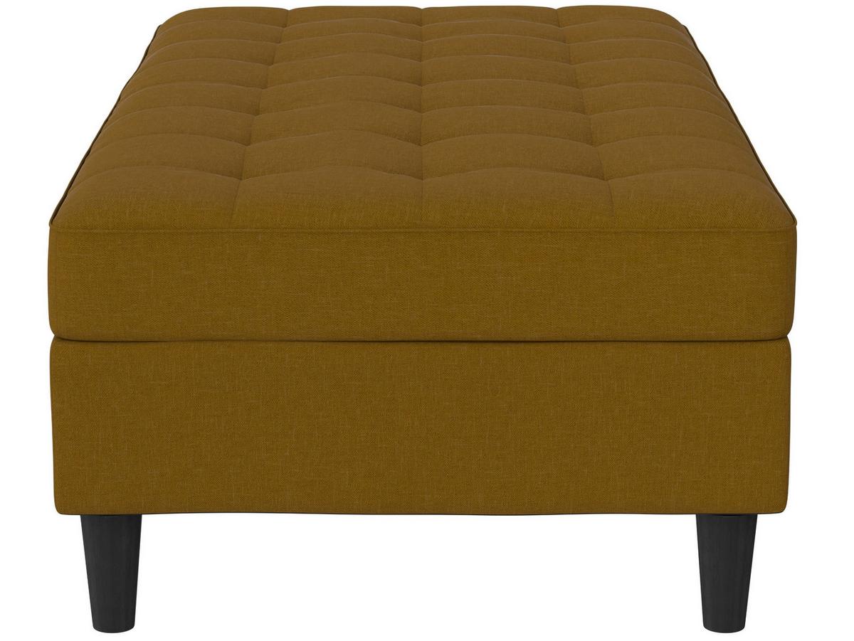 Hocker Palermo Currygelb, mit Stauraum - Currygelb/Schwarz, Basics, Textil (130/43/69cm) - Livetastic