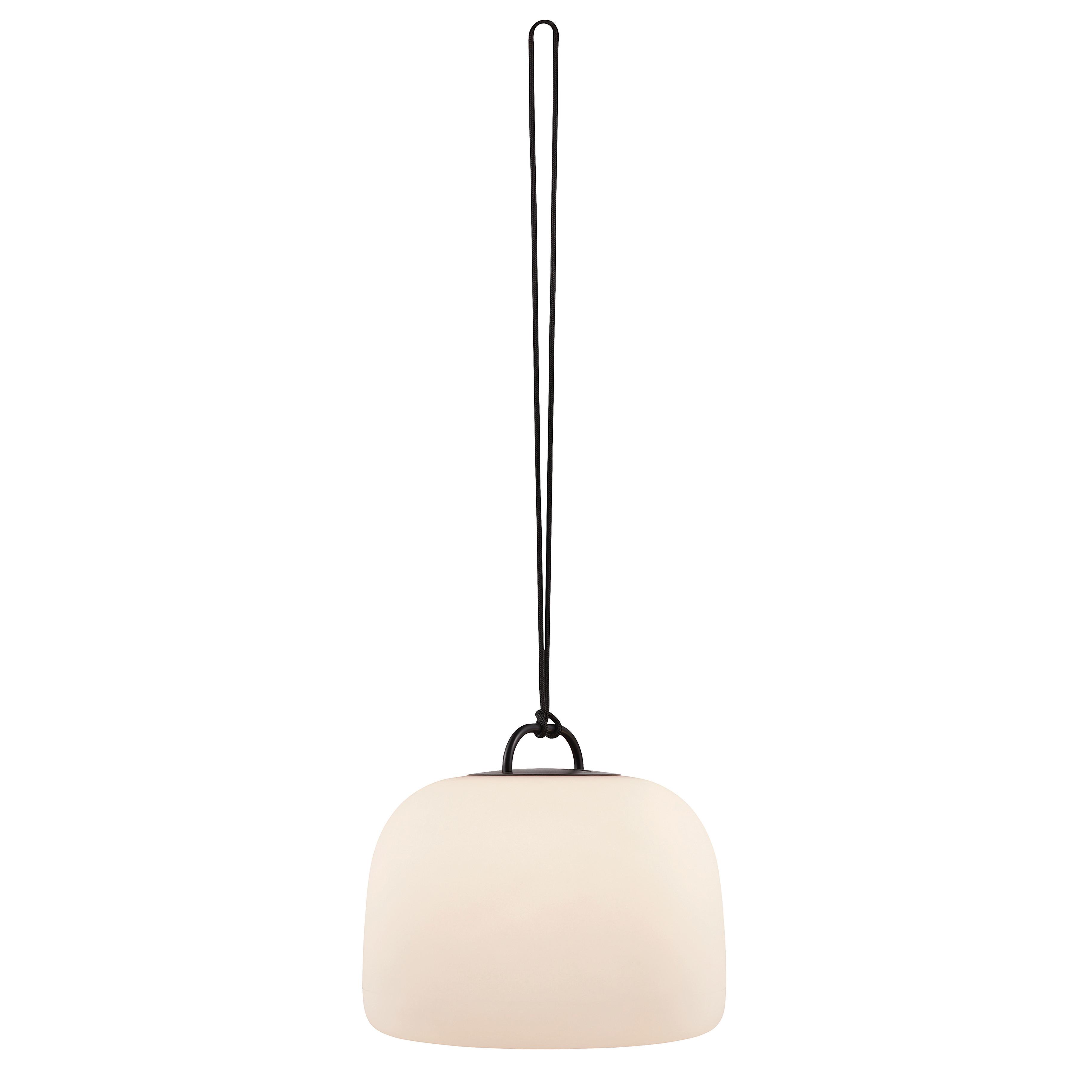 Led-außenleuchte Kettle Weiß Schwarz D: 36 Cm - Schwarz/Weiß, Design, Kunststoff (36/31cm) - Nordlux