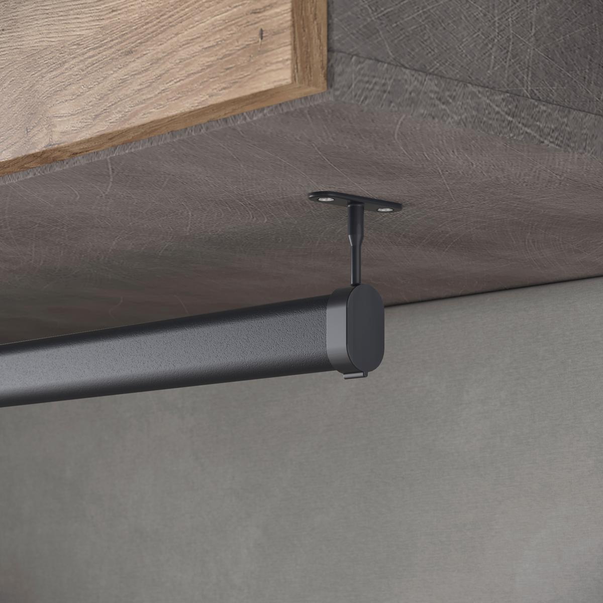 Garderobe Tejo Anthrazit,kastanie B: 115 cm - Kastanieneichefarben/Anthrazit, Design, Holzwerkstoff (115/231,9/37,5cm) - Livetastic