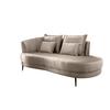 Ottomane Pistaccio Beige Velours, Rücken Echt B: 211 cm - Beige/Schwarz, MODERN, Textil (211/85/101cm) - Livetastic
