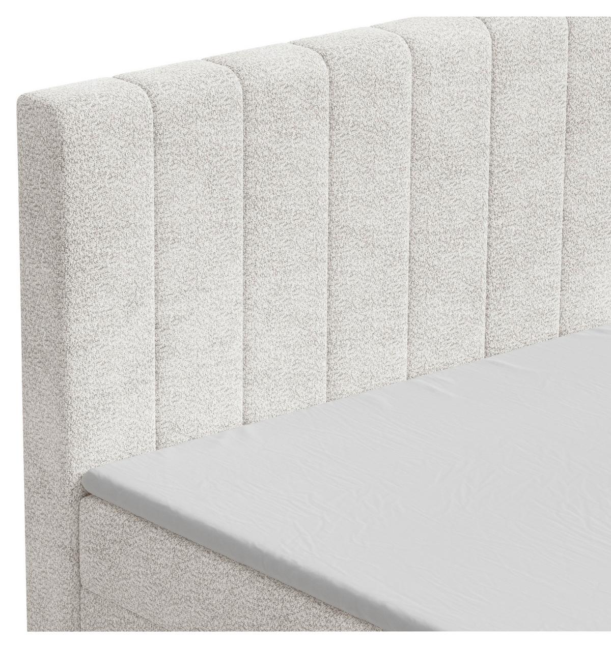 Boxbett Paris Lf: 160x200 Weiß/elfenbein - Elfenbein/Schwarz, MODERN, Holz/Kunststoff (160/200cm) - MID.YOU