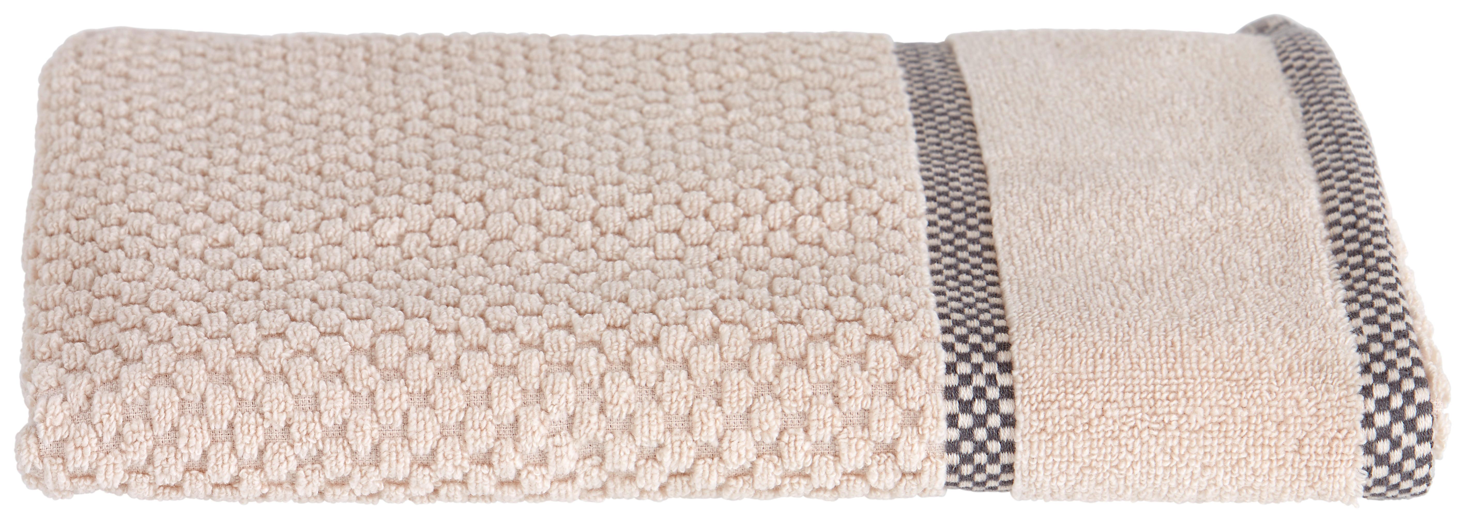 Handtuch Rocky Baumwolle 500 G/m2 Beige 50x100 Cm - Beige, ROMANTIK / LANDHAUS, Textil (50/100cm) - James Wood