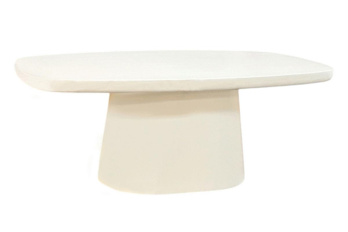 Couchtisch Weiß B: 122 cm - Weiß, Design, Holzwerkstoff/Stein (122/70/46cm) - MID.YOU