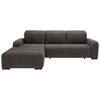 Ecksofa Vicari - Anthrazit/Schwarz, MODERN, Textil (292/185cm) - Livetastic