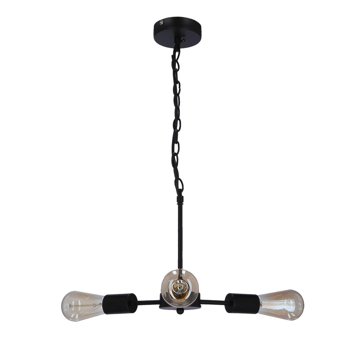 Pendelleuchte 33-09371 Sparta - Schwarz, Design, Metall (36/36/105cm)