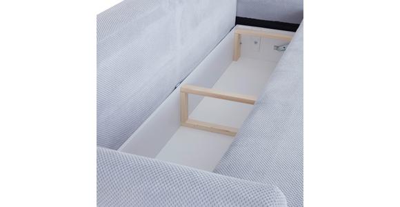 3-Sitzer Sofa Schlaffunktion Costa mit Bettkasten/Zierkissen - Hellgrau/Schwarz, MODERN, Kunststoff/Textil (230/90/92cm) - Luca Bessoni