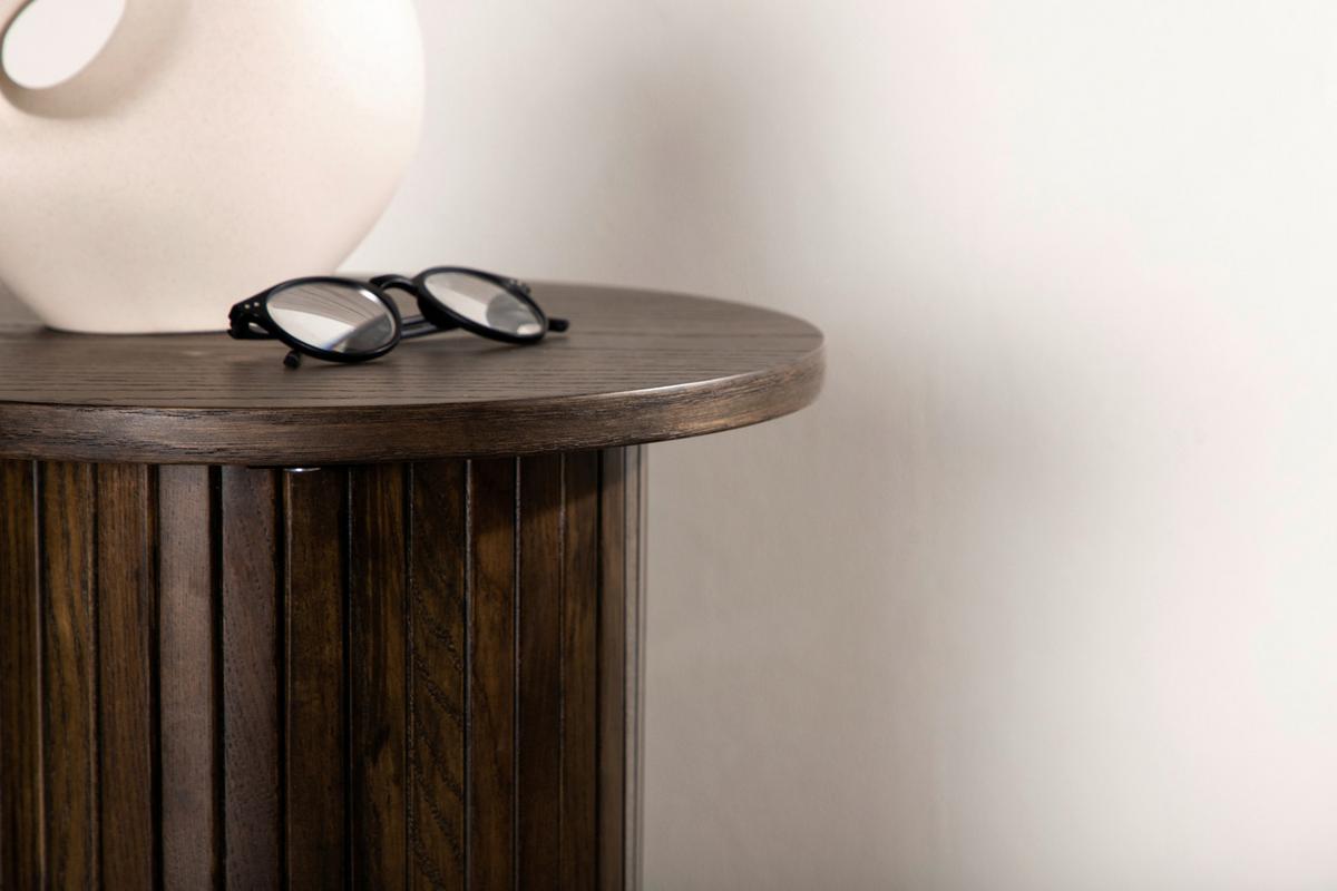 Beistelltisch Bianca - Mokka, Design, Holzwerkstoff (40/40/65cm) - Livetastic