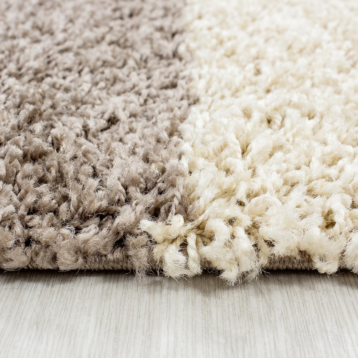 Hochflor Teppich Hellbraun Life 120x170 cm - Hellbraun/Braun, KONVENTIONELL, Textil (120/170cm) - Novel