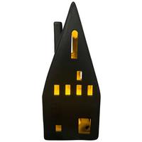 Dekoračný dom LED/tepla biela - čierna, Konventionell, keramika (7,8/20,7/7,8cm) - Mömax