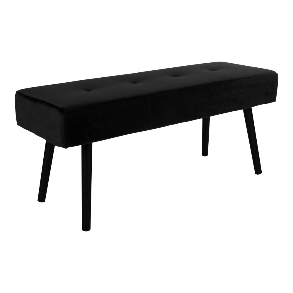 GARDEROBENBANK Skiby, Schwarz B: 100 cm - Schwarz, Design, Textil (100/44/35cm) - MID.YOU