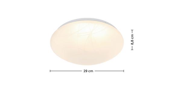 LED-Deckenleuchte Bolly - Alabasterfarben/Weiß, MODERN, Kunststoff/Metall (29/8,8cm) - Luca Bessoni