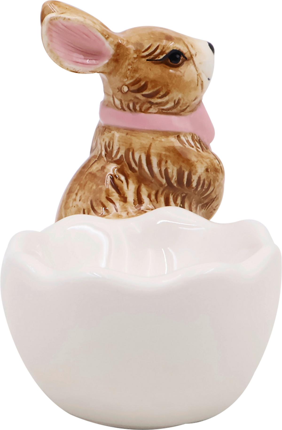 Eierbecher Wendy - Pink/Braun, KONVENTIONELL, Keramik (9/7.5/5cm) - Luca Bessoni