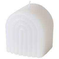 Svíčka ARCH I - bílá, Moderní, parafín (7,5/6/8,5cm) - Mömax