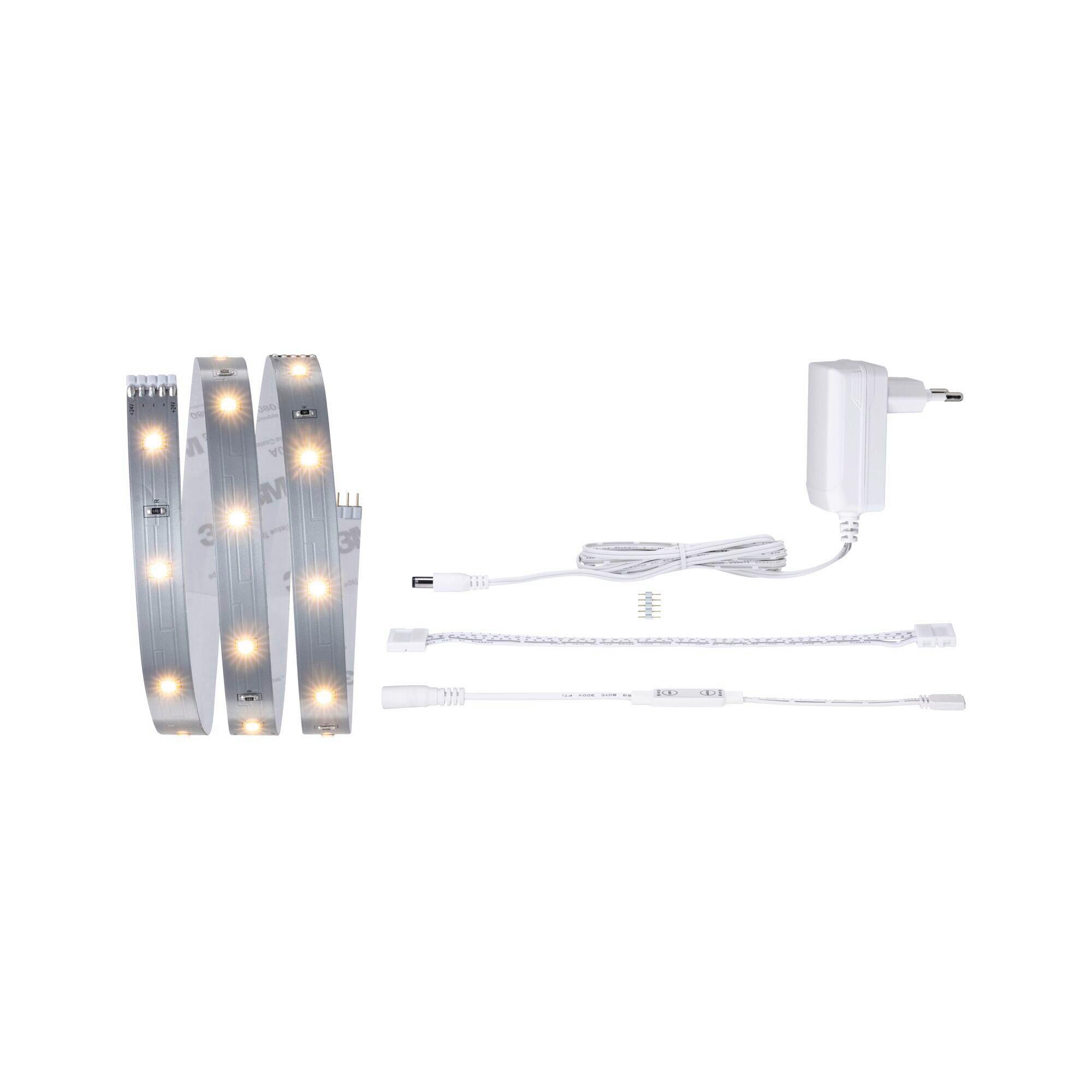LED-Stripe 100 cm dimmbar mit On/Off-Schalter - Silberfarben, Basics, Kunststoff (100cm) - Paulmann