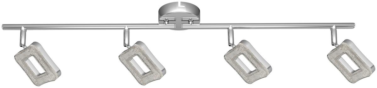 Led-strahler Amelie 4-flammig Verstellbar L: 63 Cm - Chromfarben, MODERN, Kunststoff/Metall (15,5/63cm) - Luca Bessoni