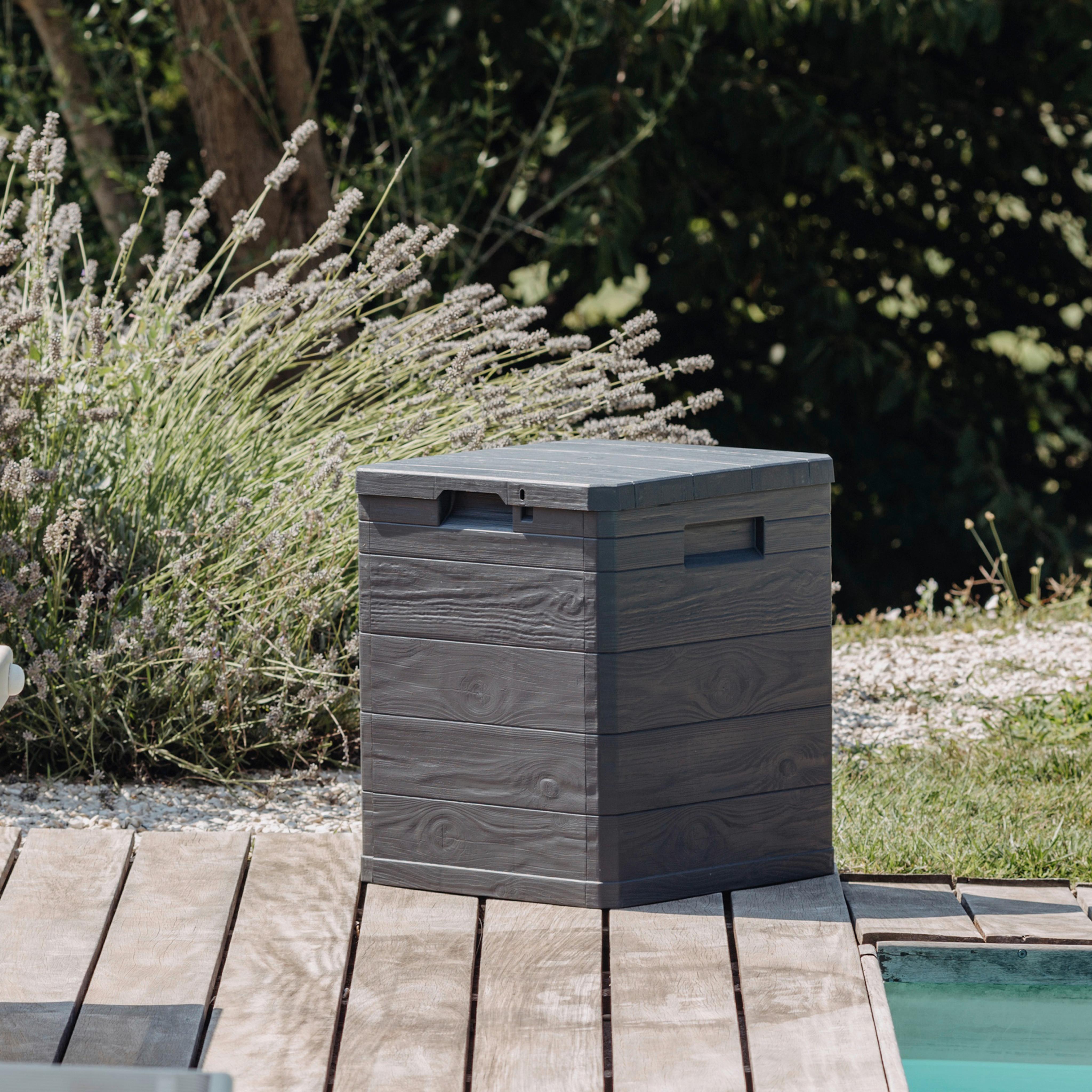 Kissenbox Woody`s 42,5x50x44 Cm 90l Anthrazit - Anthrazit, Basics, Kunststoff (42,5/50/44cm)