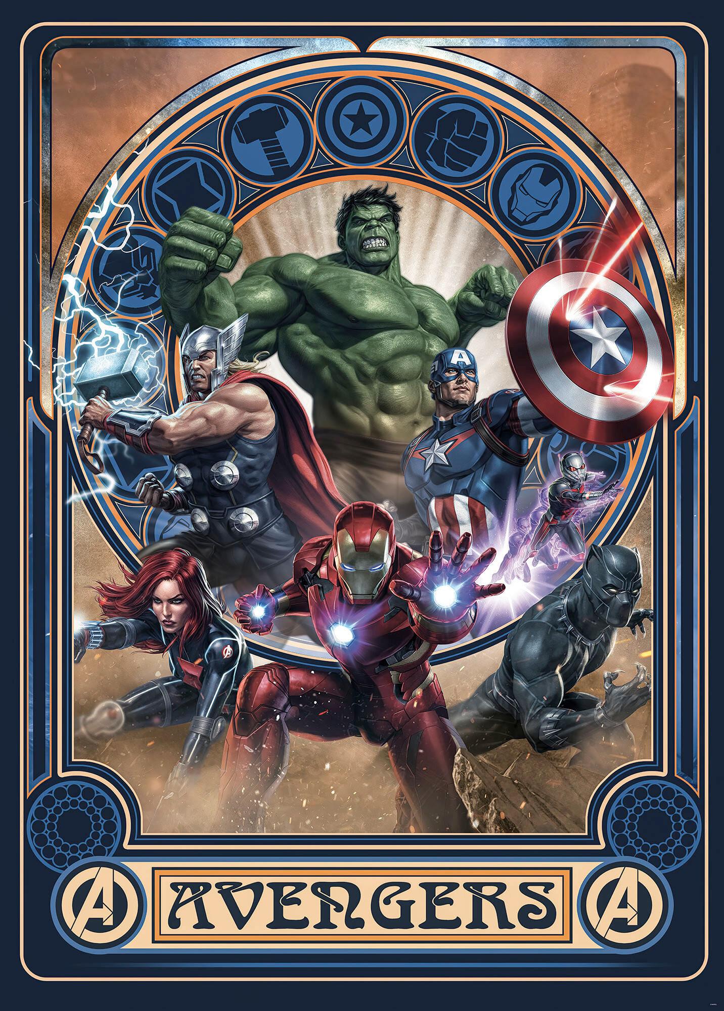 Fototapete Avengers Ornament - Multicolor, Trend, Textil (200/280cm)