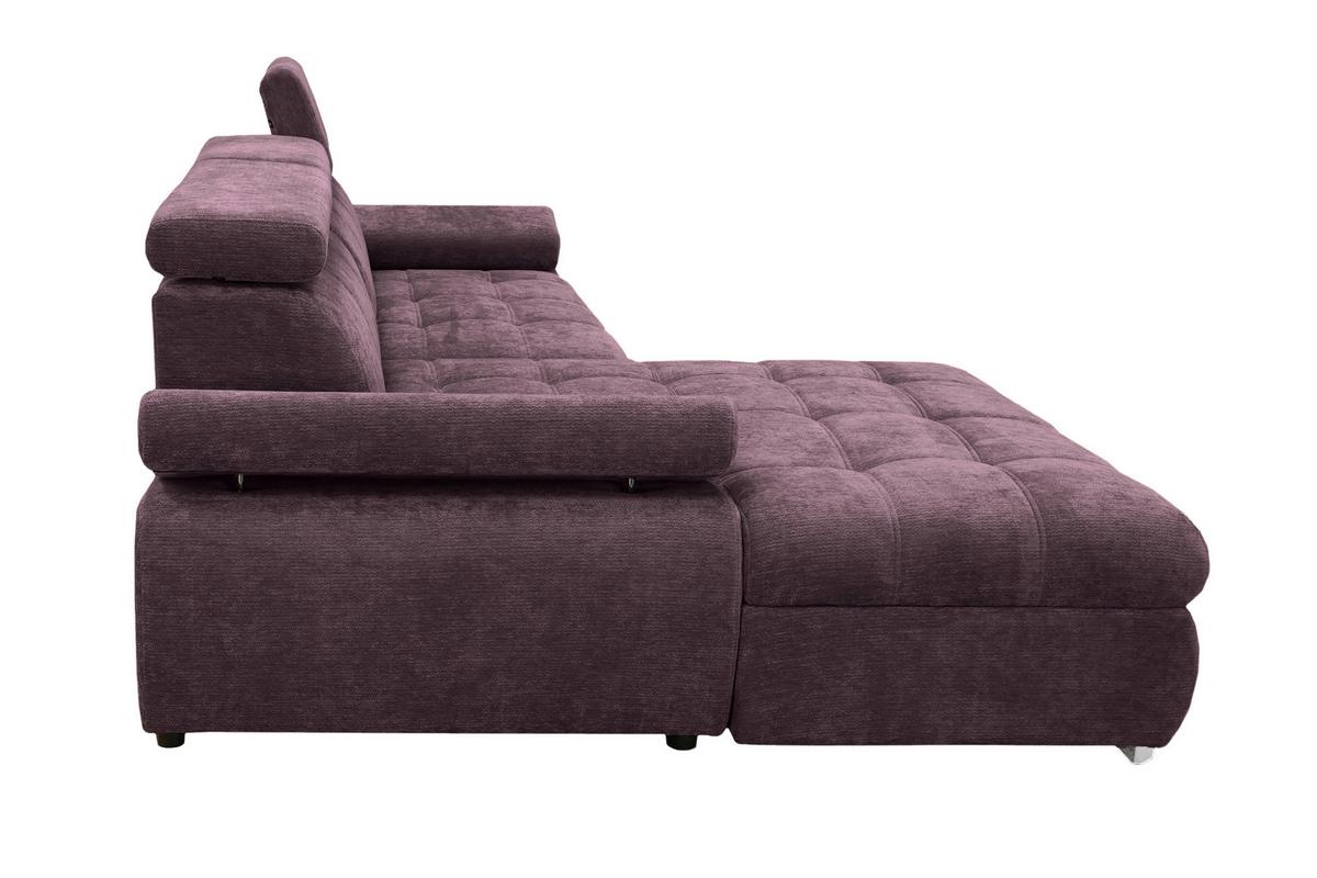 Rohová sedačka VEGAS, ľavá, černicová ženilka - strieborná/černicová, Design, drevo/textil (173/294cm)