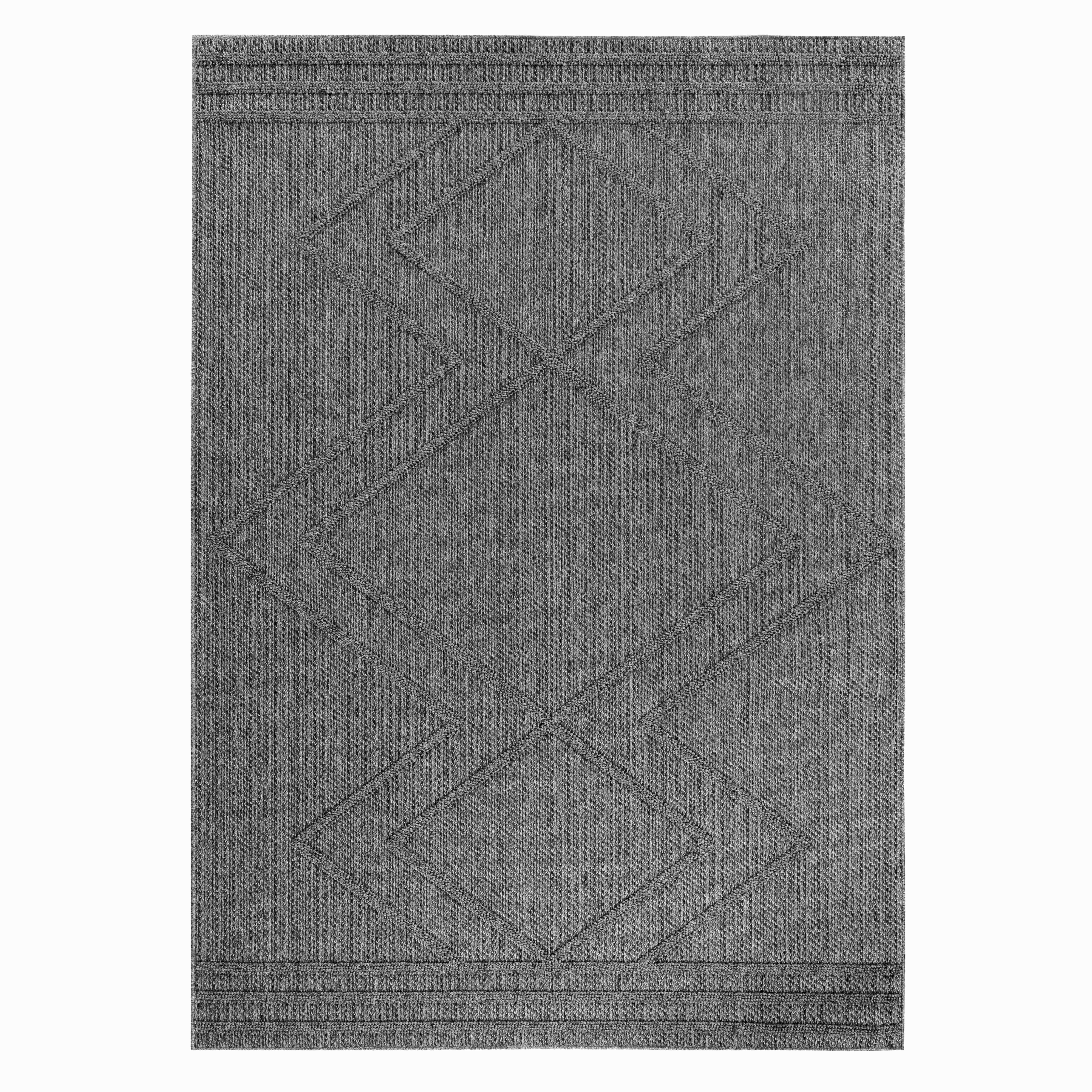 Outdoorteppich Patara - Grau, Design, Textil (140/200cm) - Novel