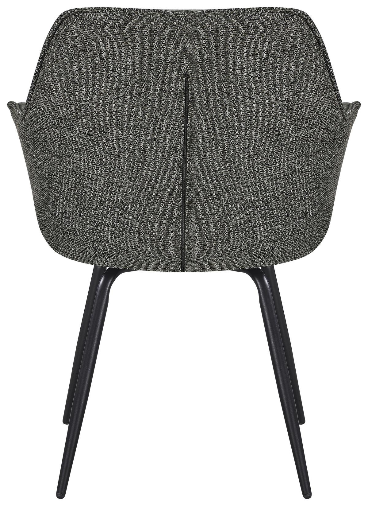 ŽIDLE S PODRUČKAMI NOVA - černá/zelená, Moderní, kov/textil (64/85/62cm) - Premium Living
